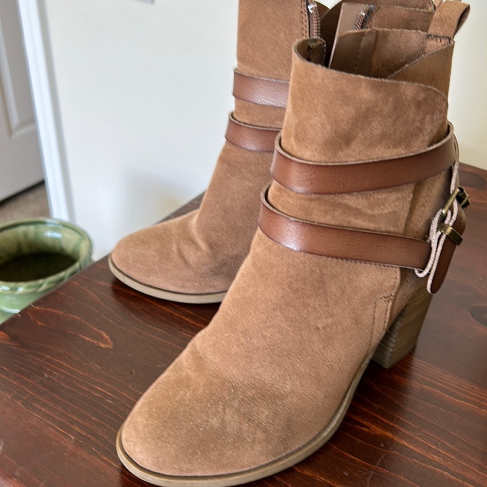 Brown western style booties
